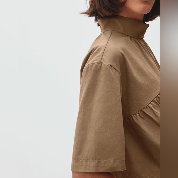 Everlane Tiered Mockneck Top in Brown - Picture 4 of 6